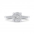 Euro Shank Diamond Engagement Ring In in 14K White Gold