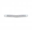 Euro Shank Round Diamond Wedding Band in 14K White Gold