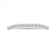 Round Diamond Half-Eternity Wedding Band in 14K White Gold