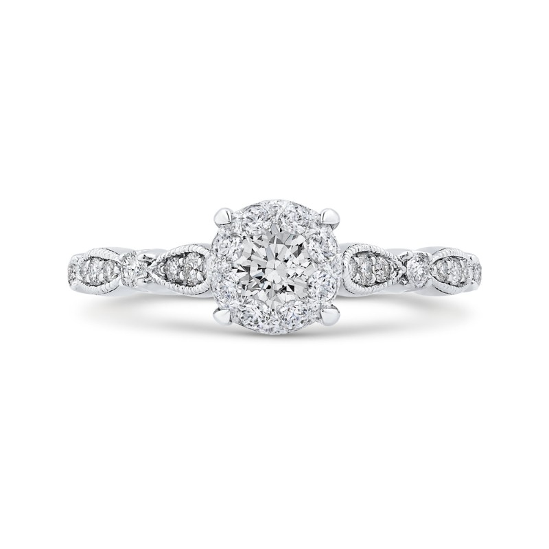 Diamond Engagement Ring in 14K White Gold