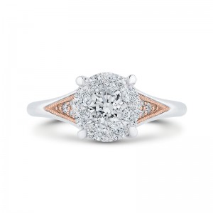 Diamond Engagement Ring in 14K Two Tone Gold