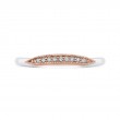 Round Diamond Wedding Band in 14K Two Tone Gold