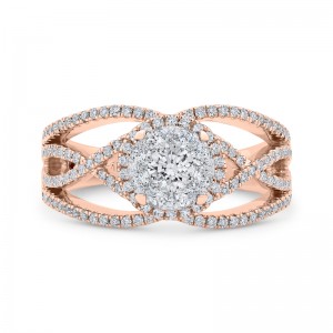 Diamond Fashion Ring in 14K Two Tone Gold