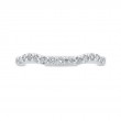 Round Diamond Contour Half-Eternity Wedding Band in 14K White Gold