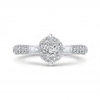 Round Diamond Engagement Ring in 14K White Gold