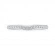 Euro Shank Round Diamond Half-Eternity Wedding Band in 14K White Gold