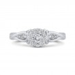 Round Diamond Engagement Ring in 14K White Gold