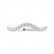 Round Diamond Contour Half-Eternity Wedding Band in 14K White Gold