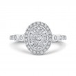 Round Diamond Engagement Ring in 14K White Gold
