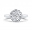 Round Diamond Swirl Fashion Ring in 14K White Gold