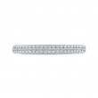 Round Diamond Half-Eternity Wedding Band in 14K Two Tone Gold