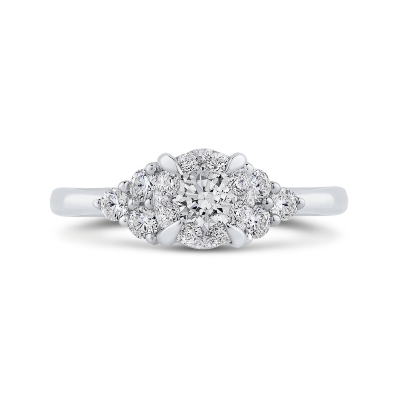 Diamond Engagement Ring in 14K White Gold