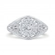 Split Shank Diamond Engagement Ring in 14K White Gold