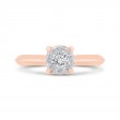 Round Diamond Engagement Ring in 14K Two Tone Gold