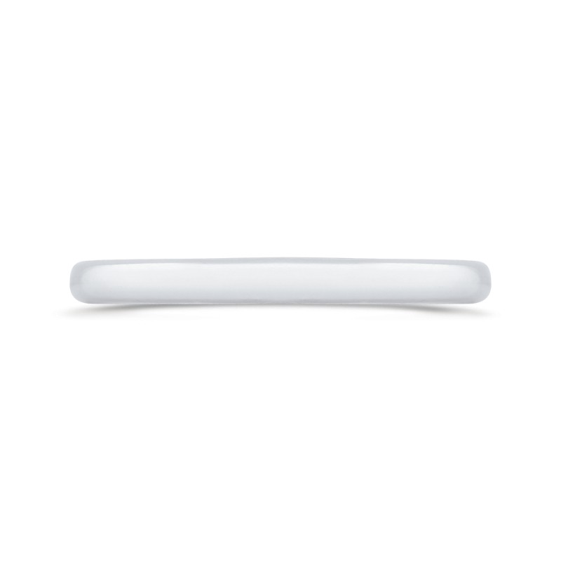 Plain Wedding Band in 14K White Gold