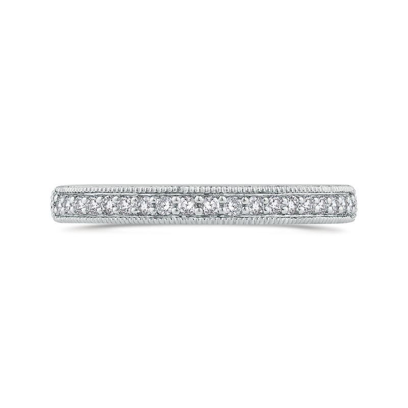 Diamond Half-Eternity Wedding Band in 14K White Gold