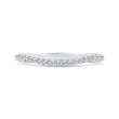 Round Diamond Half-Eternity Contour Wedding Band in 14K White Gold