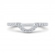 Diamond Half-Eternity Contour Wedding Band in 14K White Gold