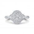 Round Diamond Halo Engagement Ring in 14K White Gold