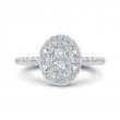 Round Diamond Halo Engagement Ring in 14K Two Tone Gold
