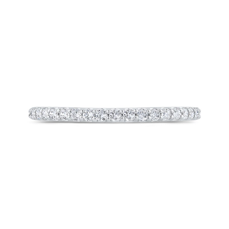 Diamond Half-Eternity Wedding Band in 14K White Gold