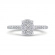 Round Diamond Engagement Ring in 14K White Gold