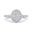 Round Diamond Halo Engagement Ring in 14K White Gold