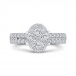 Round Diamond Engagement Ring in 14K White Gold