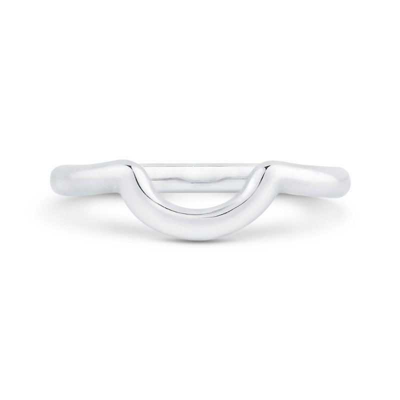 Plain Wedding Band in 14K White Gold