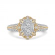 Diamond Engagement Ring in 14K Two Tone Gold