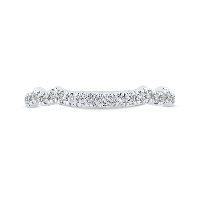 Diamond Half-Eternity Wedding Band in 14K White Gold