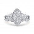 Diamond Halo Engagement Ring in 14K White Gold