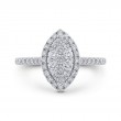 Round Diamond Halo Engagement Ring in 14K Two Tone Gold