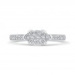 Round Diamond Engagement Ring in 14K Two Tone Gold