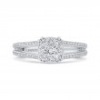 Round Diamond Engagement Ring in 14K White Gold