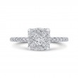 Round Diamond Engagement Ring in 14K Two Tone Gold