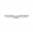 Diamond Half-Eternity Contour Wedding Band in 14K White Gold