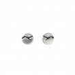 SARATOGA JEWELS STERLING SILVER MOUNTAIN ROUND POST EARRINGS