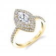 Marquise Cut Double Halo Engagement Ring - Claudia