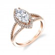 Marquise Shaped Engagement Ring with Split Shank - Clarinda