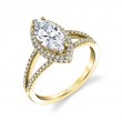 Marquise Shaped Engagement Ring with Split Shank - Clarinda