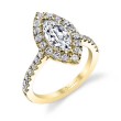 Marquise Cut Classic Halo Engagement Ring - Jacalyn
