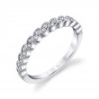 Marquise Shaped Stackable Diamond Band - Tara