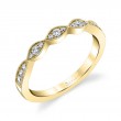 Round Cut Stackable Wedding Band Marquise Shaped - Esme
