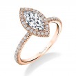 Marquise Classic Halo Engagement Ring - Vivian