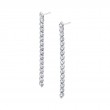 Modern Diamond Drop Earrings with Milgrain Detail