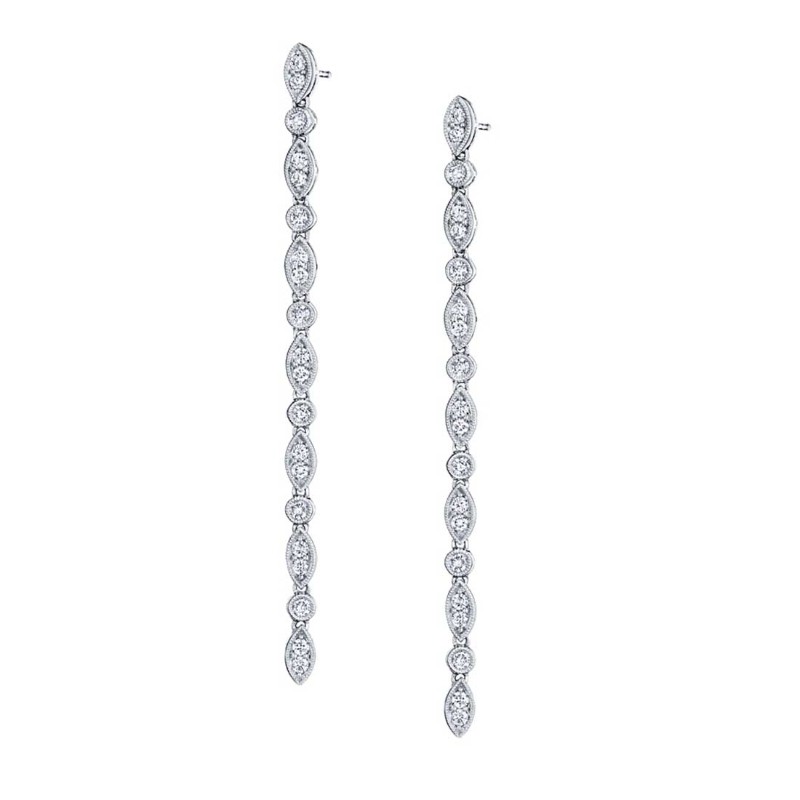 Vintage Inspired Diamond Drop Earrings