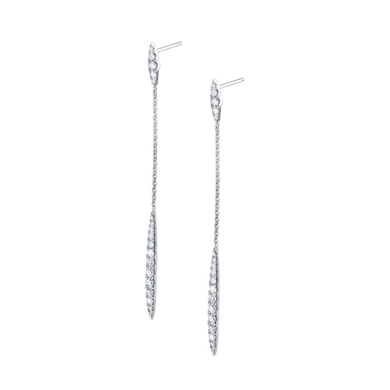 Modern Diamond Drop Earrings - ER828
