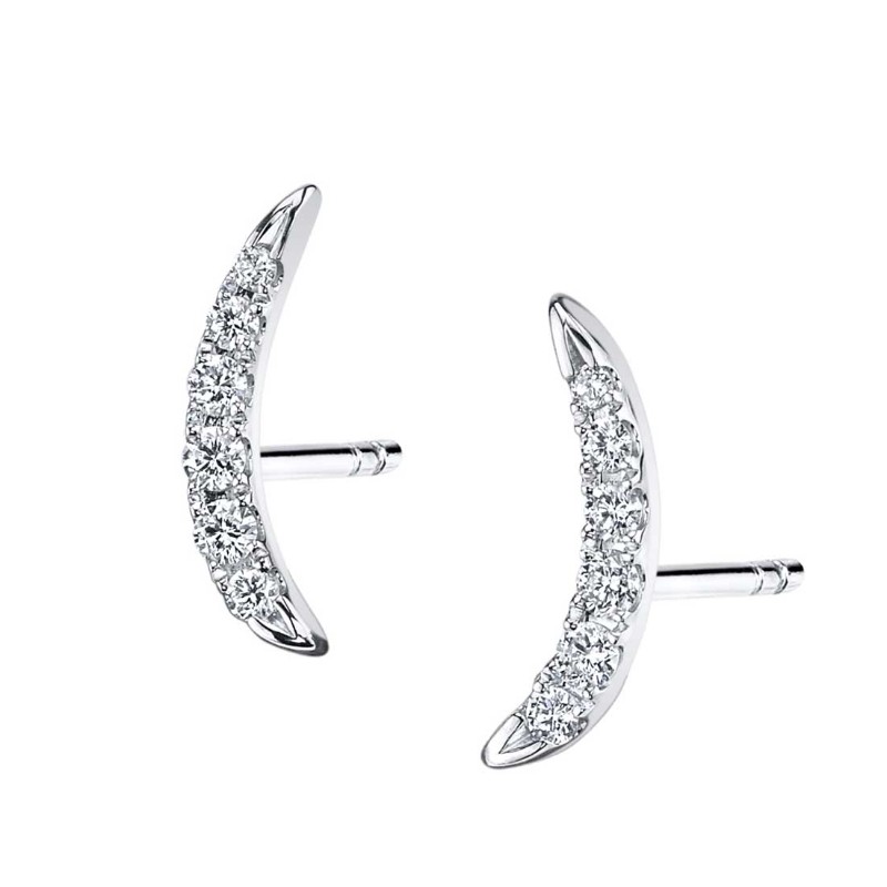 Modern Diamond Ear Climbers