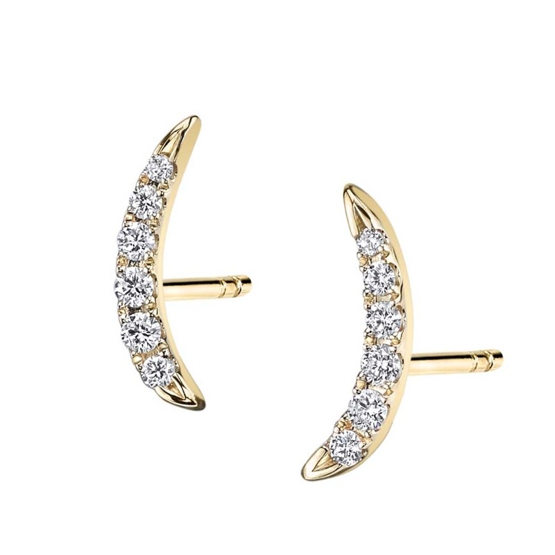 Modern Diamond Ear Climbers